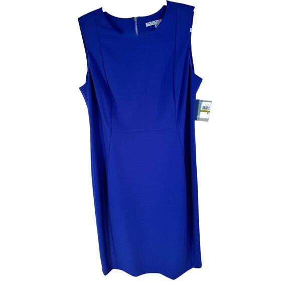 Marc New York Andrew Marc Royal Blue Sheath Dress Size 18 Petite (Tag Reads 14) - Picture 2 of 8